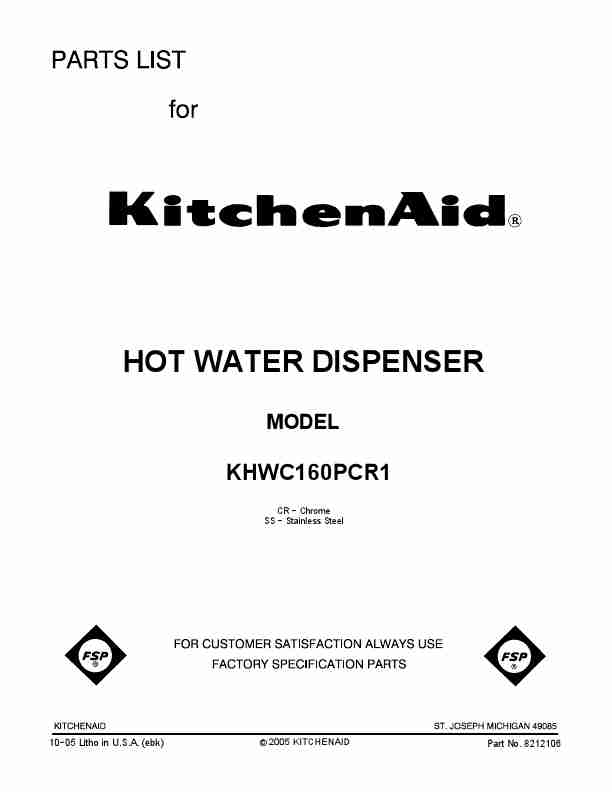 KitchenAid Water Dispenser KHWC160PCR1-page_pdf